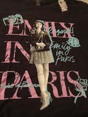 Brisco Brands Emily in Paris Graphic Tee Size 2XL, 18" by 25.5"